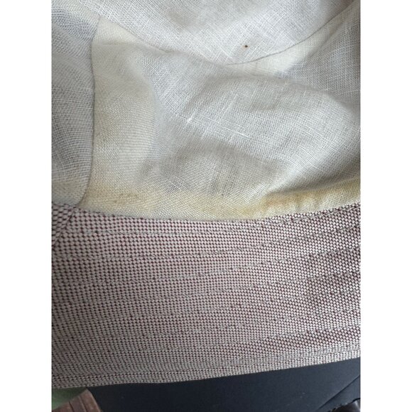 Chapeaux Motsch for Hermés Beige Burgundy Canvas Bucket Hat 56 - Picture 10 of 11